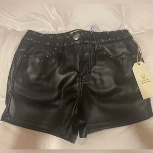 Pleather Studded shorts size 5 never worn